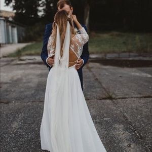 Boho Bridal Veil, English tulle BRAND NEW IN BOX